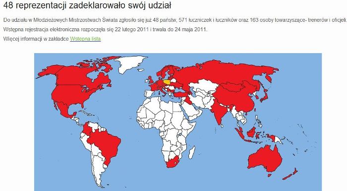 Mistrzostwa Świata w Legnicy  -  zgłoszenia
