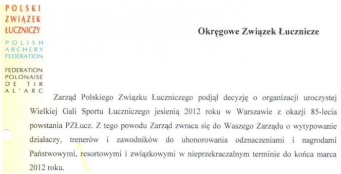 85 lat Polskiego Związku Łuczniczego