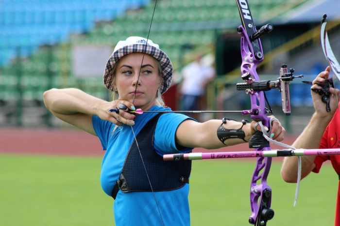 Rekord Polski Sylwii Zyzańskiej z Łucznika Żywiec na LXVI Mistrzostwach Polski Juniorów w  Łucznictwie w Zamościu 04-06.08.2017 r.